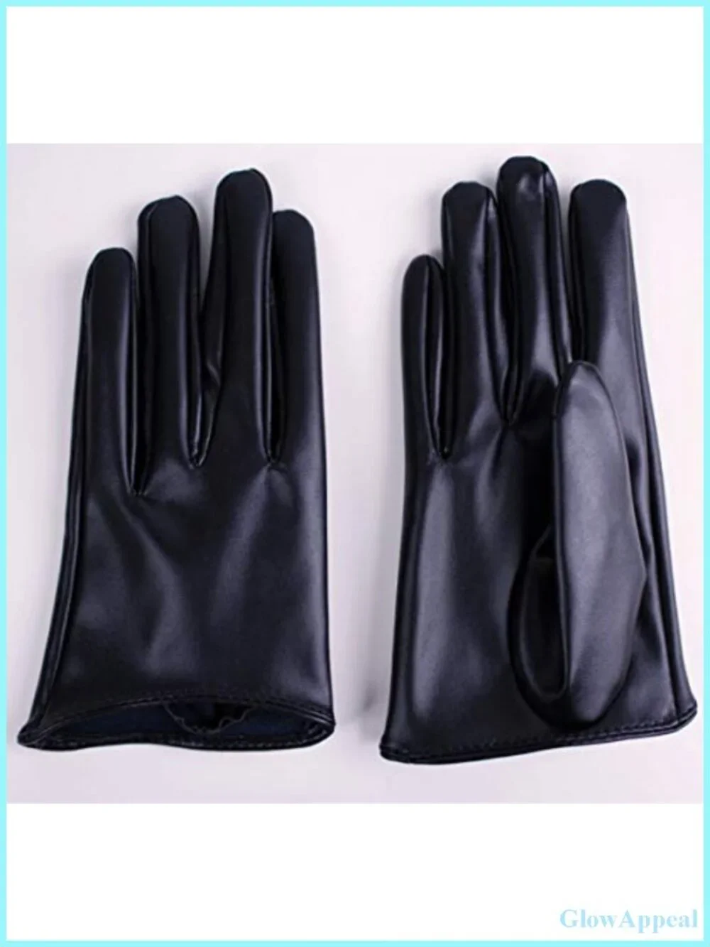 Women's Faux Leather Half Gloves 16cm/6